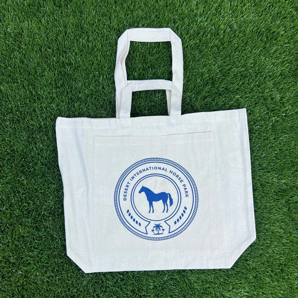NEW Double Handle Organic Cotton Tote Bag with DIHP Desert Horse Park logo - Picture 2 of 4
